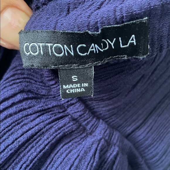 Cotton Candy LA Rich Navy Blue Textured Fabric dress - Picture 8 of 11